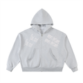 Fleeced Full-Zip Boxy Hoodie
