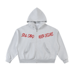 Fleeced Full-Zip Boxy Hoodie