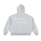 Fleeced Full-Zip Boxy Hoodie